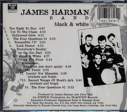 James Harman Band - Black & White Music CD
