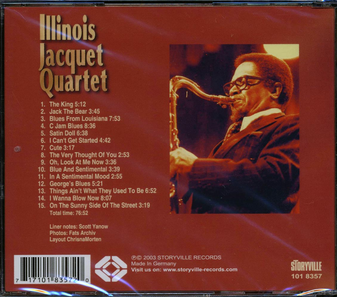 Illinois Jacquet Quartet - Live At Schaffhausen Music CD