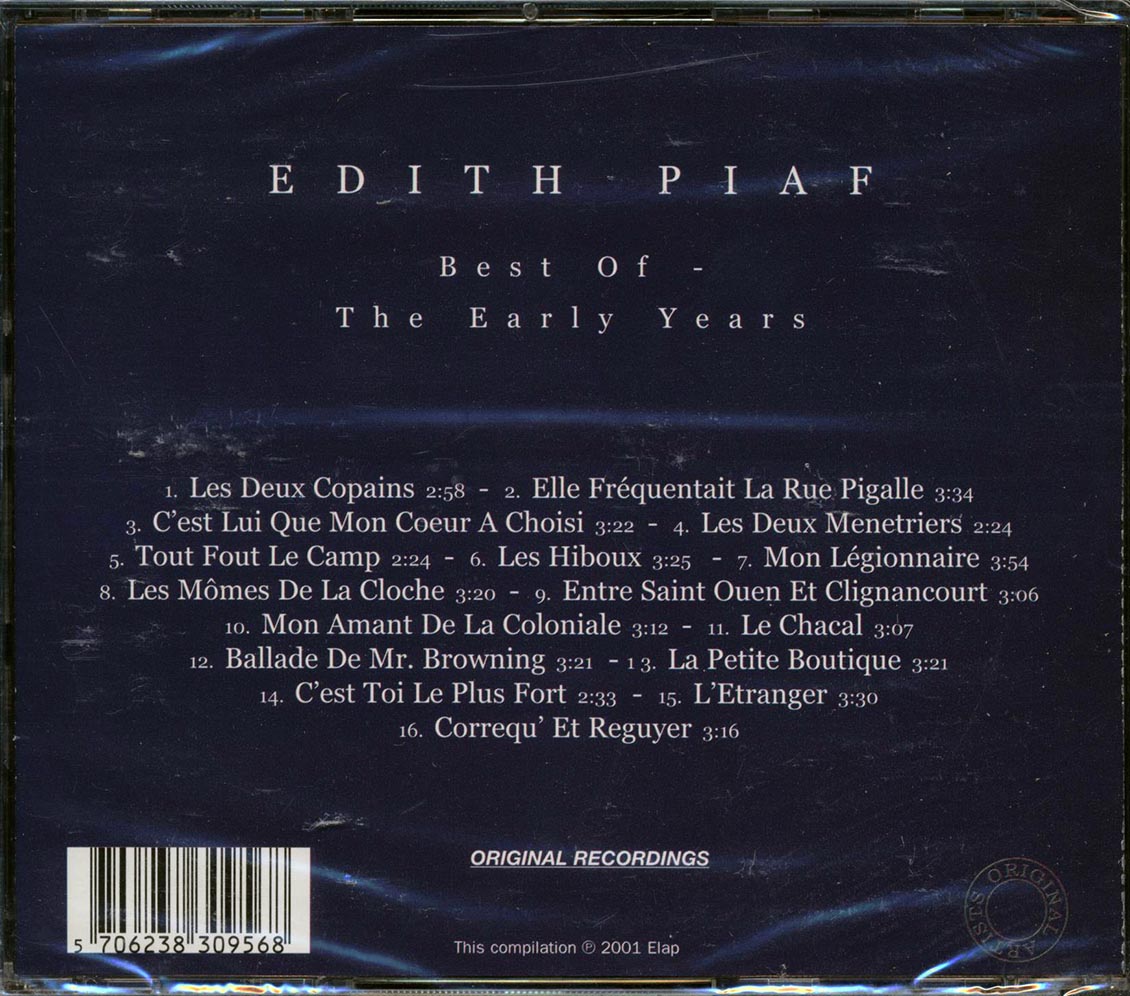 Edith Piaf - Best Of: The Early Years Music CD