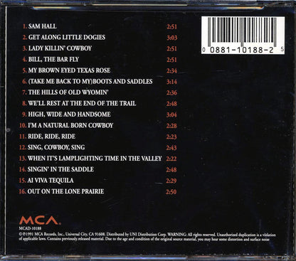 Tex Ritter - The Country Music Hall Of Fame (remastered) Music CD