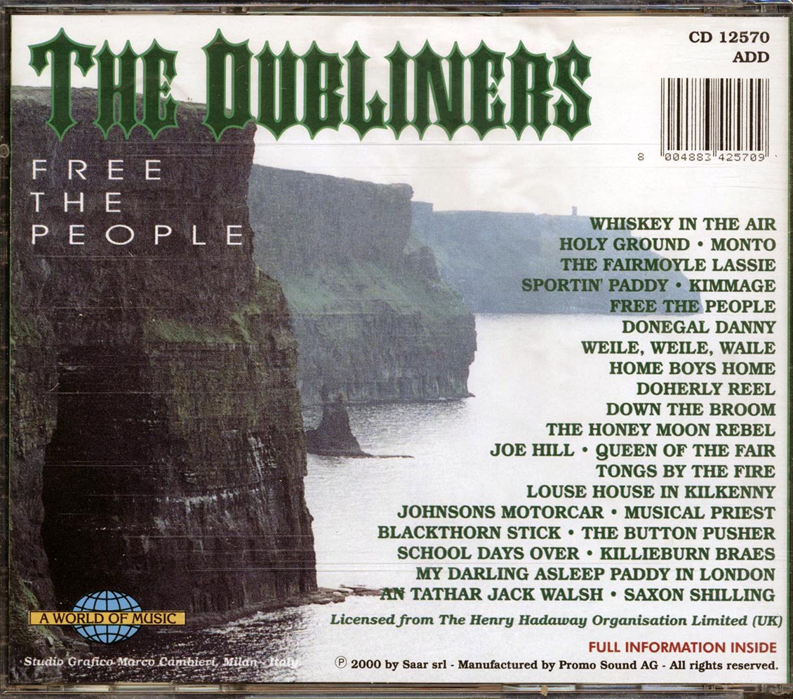 The Dubliners - Free The People Music CD