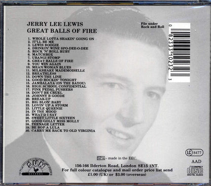 Jerry Lee Lewis - Great Balls Of Fire (30 tracks) Music CD