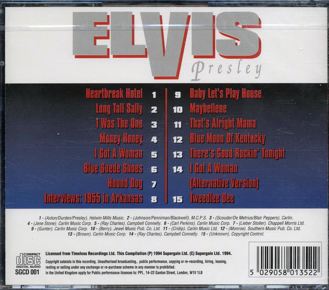 Elvis Presley Recorded Live 1955 Louisana Hayride - Elvis Presley Recorded Live 1955 Louisana Hayride Music CD