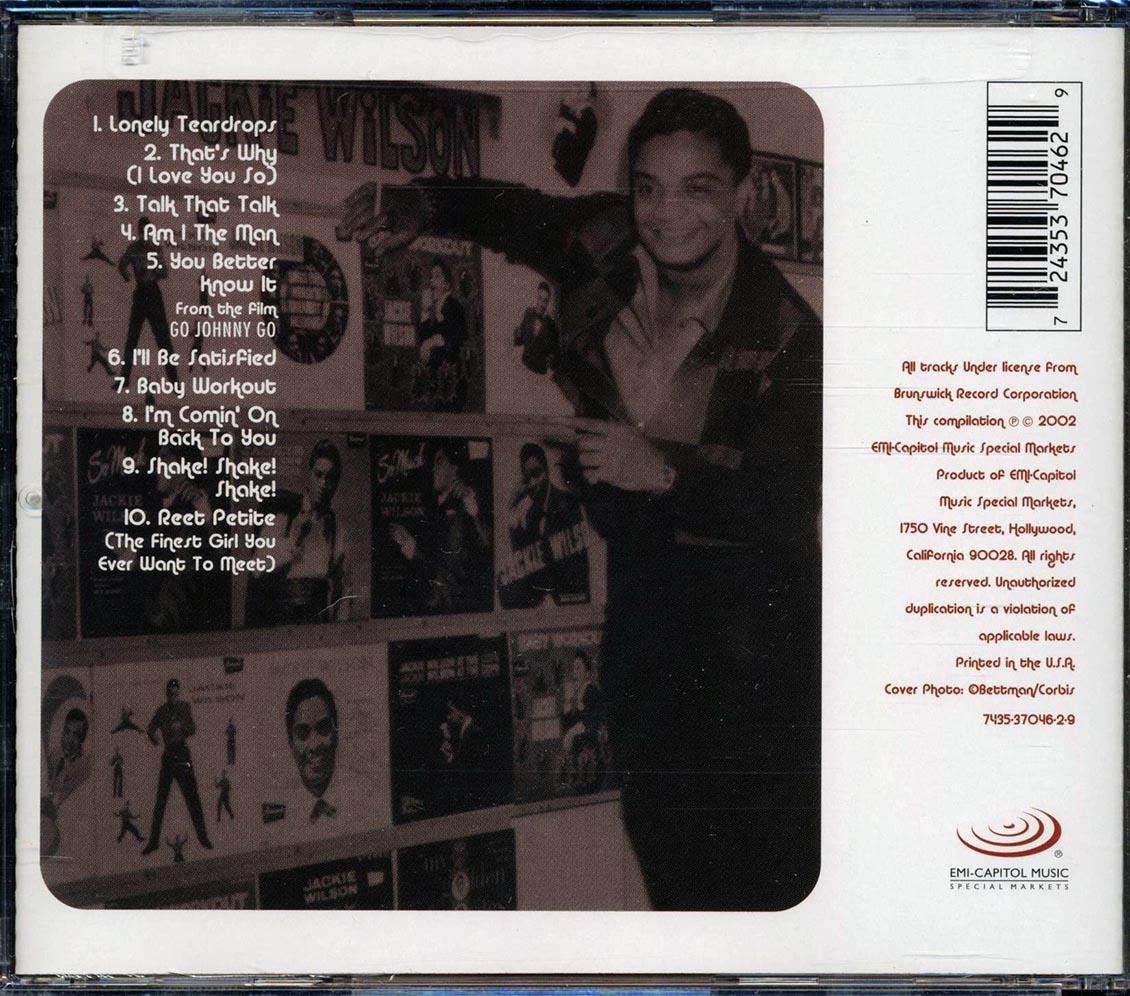 Jackie Wilson - The Best Of Volume 1: 1957-1965 Music CD