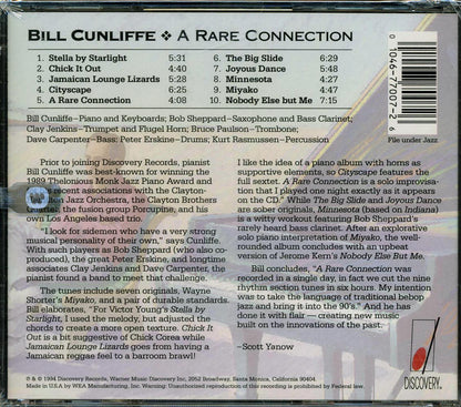 Bill Cunliffe A Rare Connection Music CD