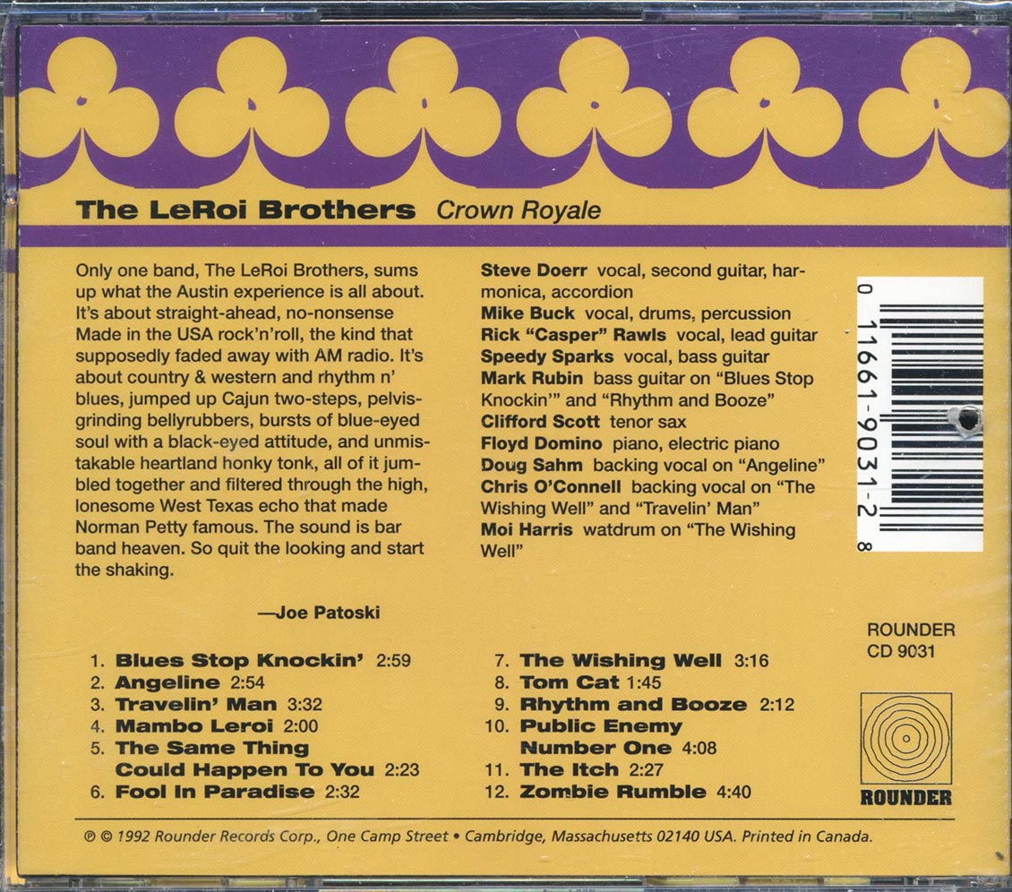 The Leroi Brothers - Crown Royale (marked/ltd stock) Music CD