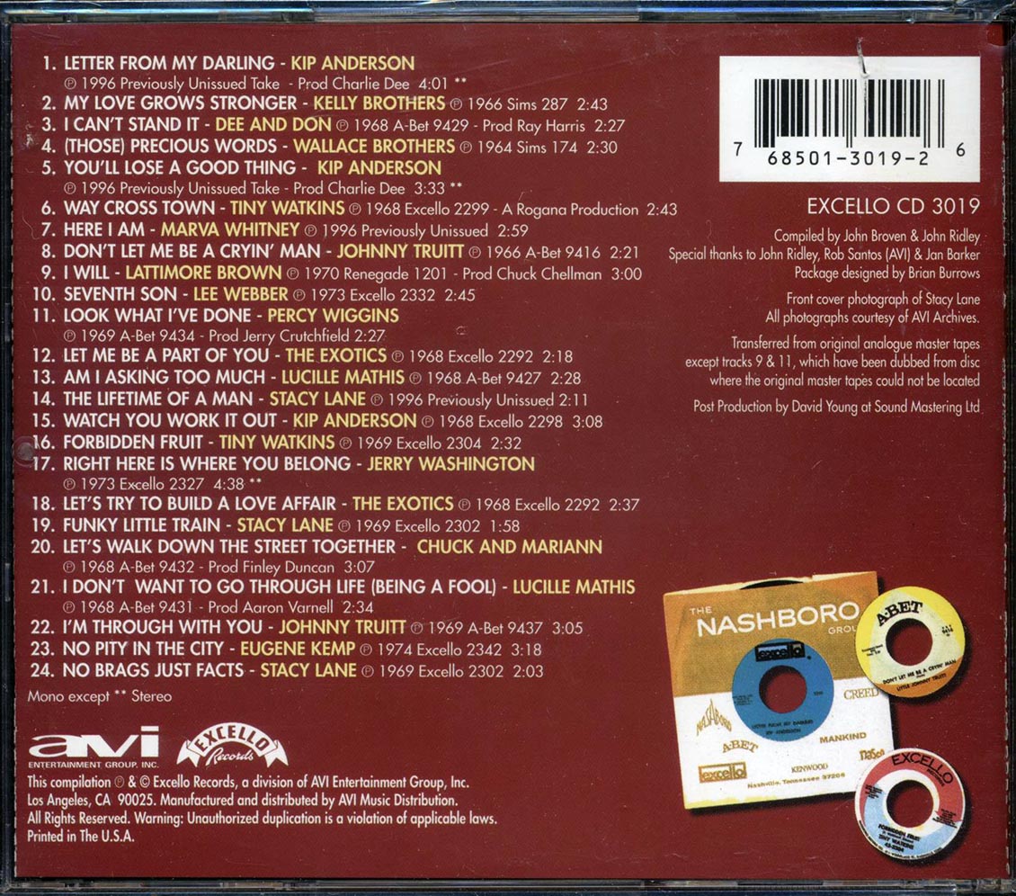 Kip Anderson, Kelly Brothers, Dee & Don, Etc. - The Heart Of Southern Soul Volume 2: No Brags Just Facts (24 tracks) Music CD