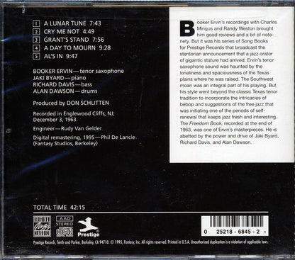 Booker Ervin - The Freedom Book Music CD
