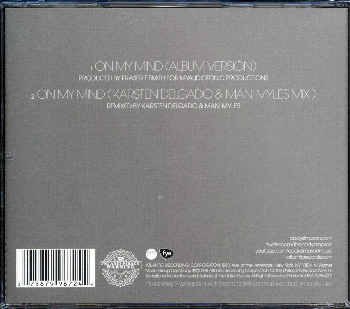 Cody Simpson - On My Mind Music CD