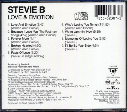 Stevie B - Love & Emotion Music CD