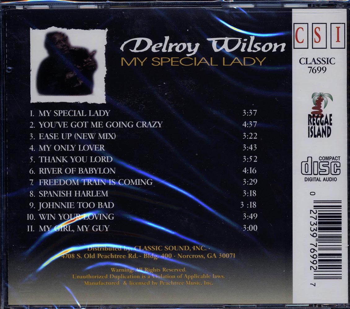 Delroy Wilson - My Special Lady Music CD