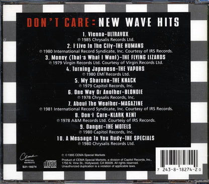 The Knack, Blondie, Ultravox, The Humans, The Flying Lizards, Etc. - Don't Care: New Wave Hits Music CD