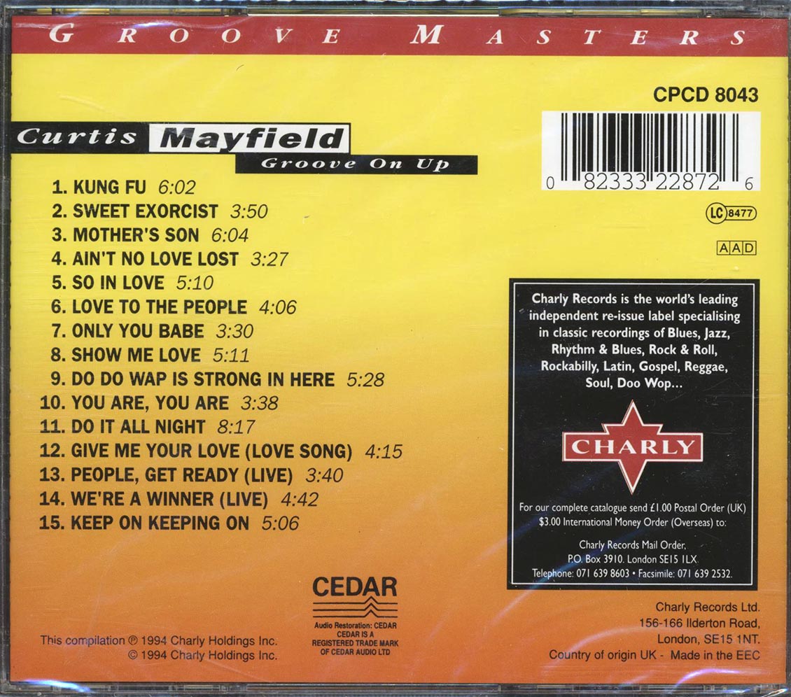 Curtis Mayfield - Groove On Up Music CD