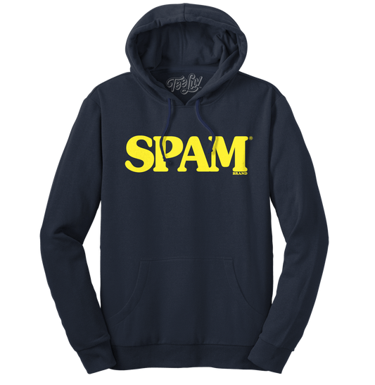 SPAM Logo Hooded Sweatshirt Hoodie Officially Licensed - Navy Blue