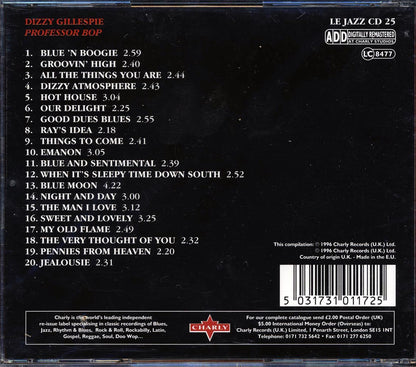 Dizzy Gillespie - Professor Bop Music CD