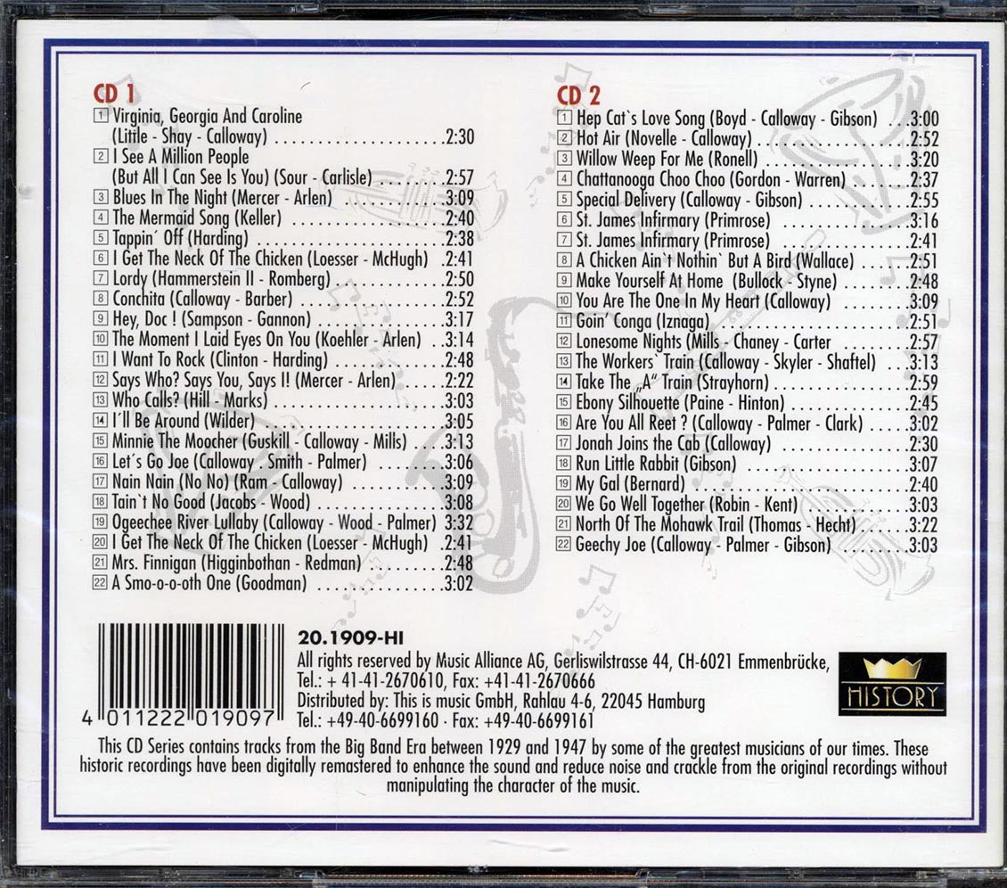 Cab Calloway - Minnie The Moocher (44 tracks) (2xCD) Music CD