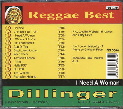 Dillinger - I Need A Woman Music CD