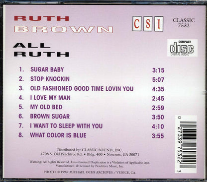 Ruth Brown - All Ruth Music CD