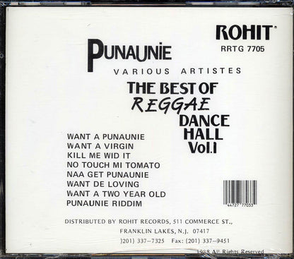 John Wayne, Ashman, Super Barry, Firehouse Crew, Etc. - Punaunie: The Best Of Reggae Dance Hall Volume 1 Music CD
