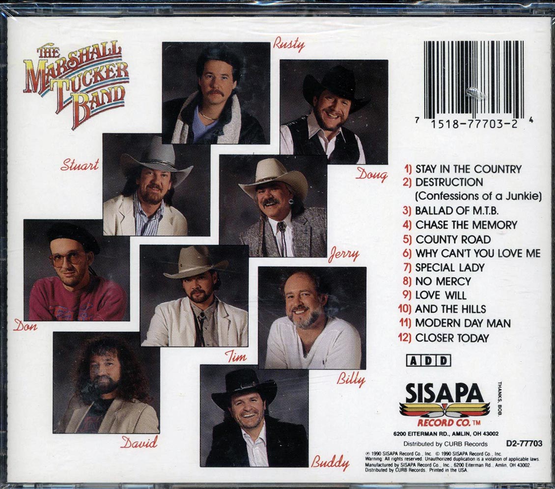 The Marshall Tucker Band - Southern Spirit Music CD