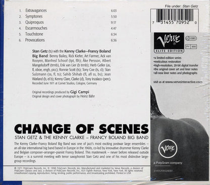 Stan Getz, Francy Boland, The Kenny Clarke-Francy Boland Big Band - Change Of Scenes Music CD