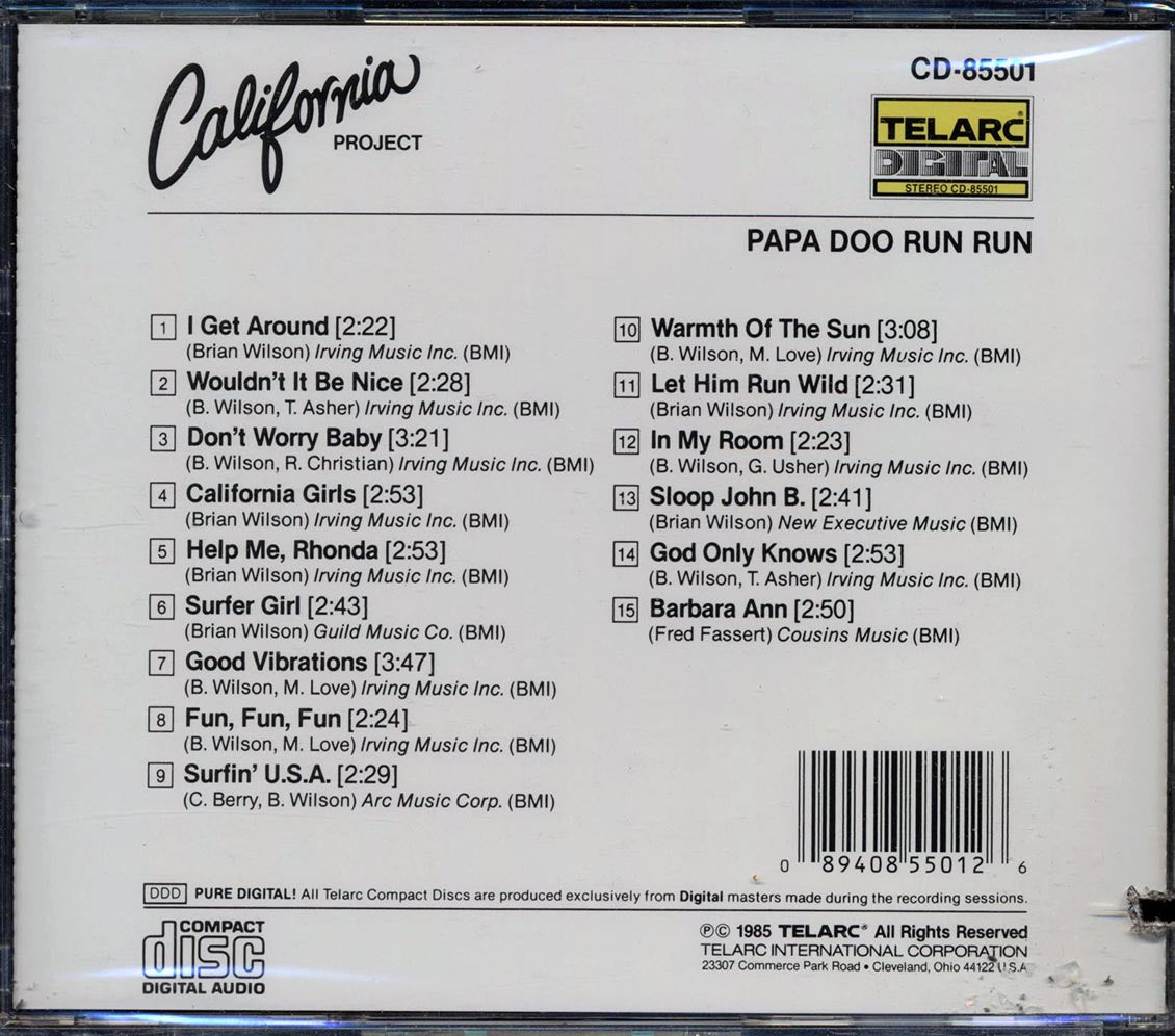 Papa Doo Run Run - California Project (marked/ltd stock) Music CD