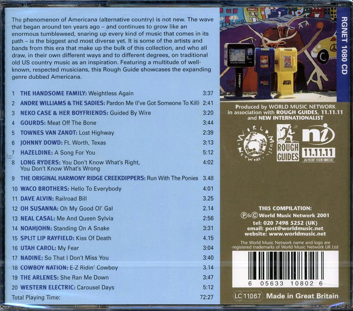 Townes Van Zandt, Hazeldine, Long Ryders, Etc. - The Rough Guide To Americana Music CD