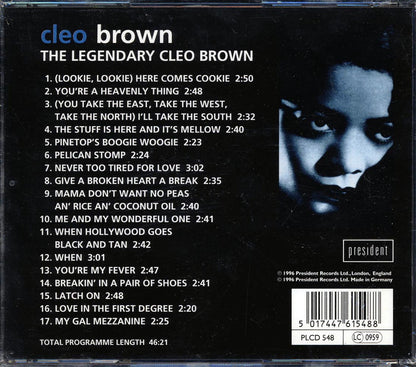 Cleo Brown - The Legendary Cleo Brown Music CD