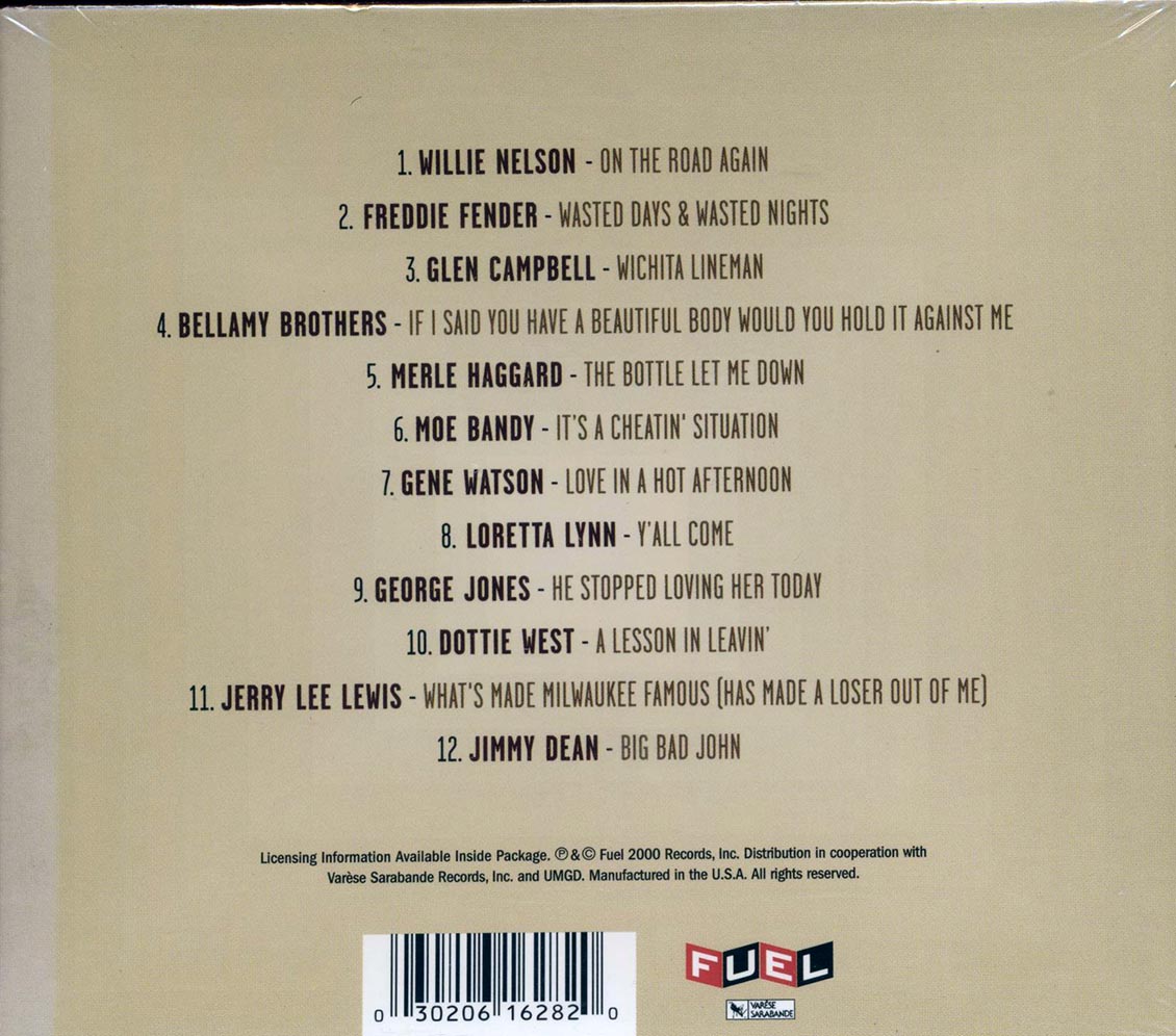 Willie Nelson, Glen Campbell, Freddie Fender, Merle Haggard, Etc. - Country Classics Live Music CD