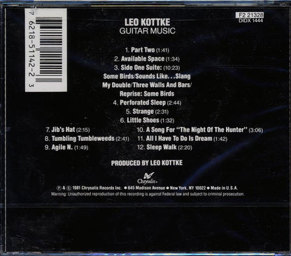 Leo Kottke - Guitar Music Music CD