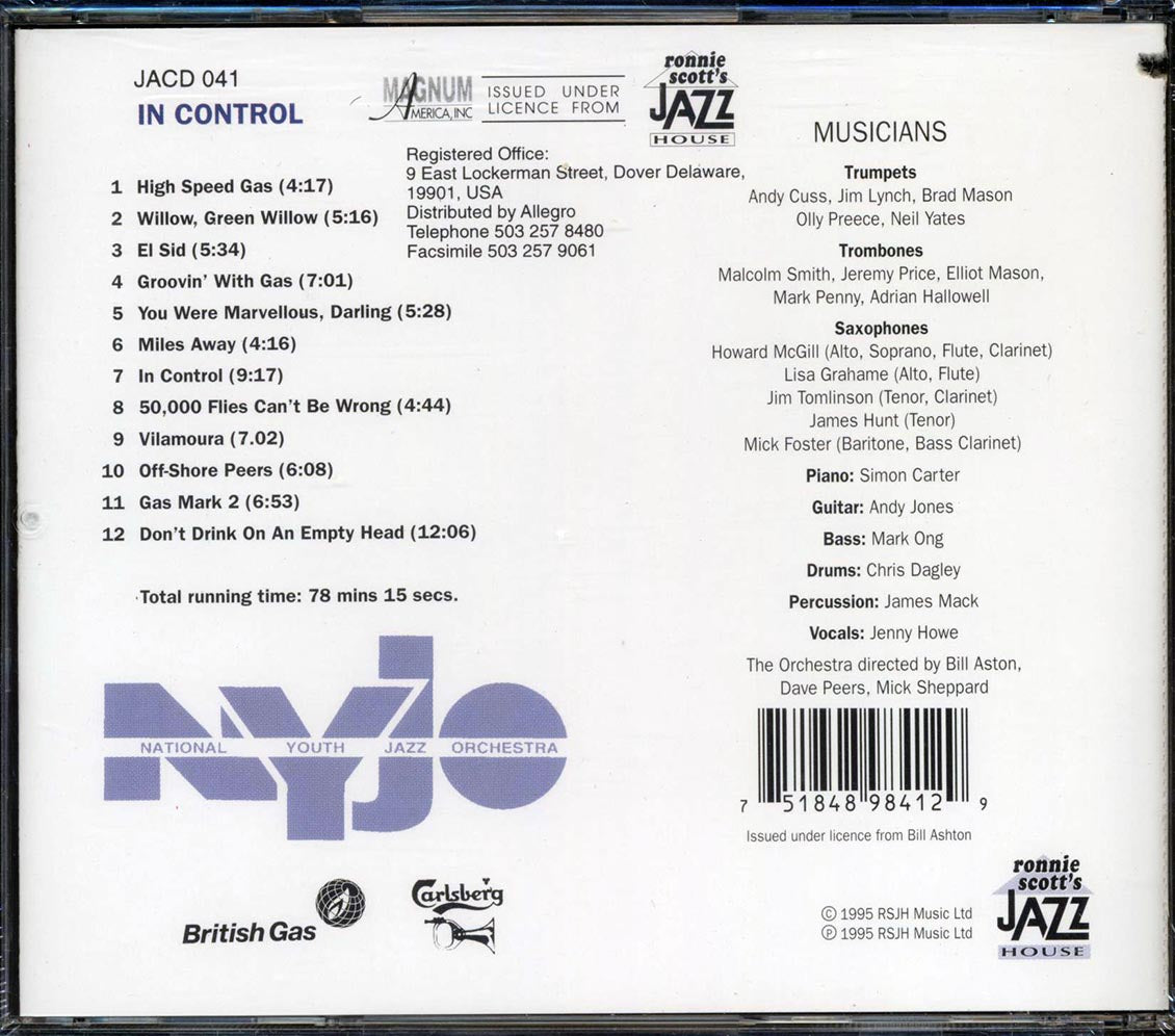 National Youth Jazz Orchestra - In Control (marked/ltd stock) Music CD