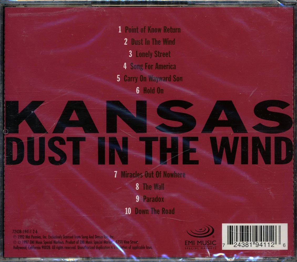Kansas - Live: Dust In The Wind Music CD