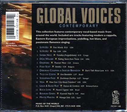 SoVoSo, Samba Ngo, Don Walser, Etc. - Global Voices: Contemporary Music CD