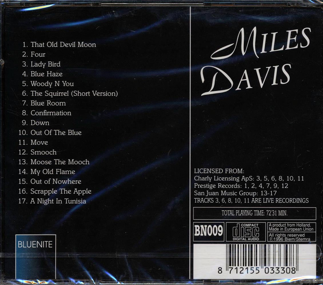 Miles Davis - The Prince Of Darkness Music CD