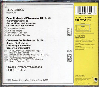 Chicago Symphony Orchestra, Pierre Boulez, Bartok - Concerto For Orchestra (marked/ltd stock) Music CD