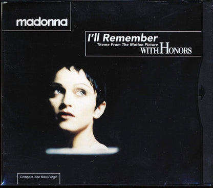 Madonna I'll Remember Theme From The Motion Picture With Honors Music CD