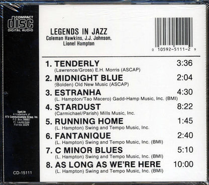 Coleman Hawkins, JJ Johnson, Lionel Hampton - Legends In Jazz Music CD