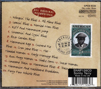 Sonny Terry - American Blues Legend Music CD
