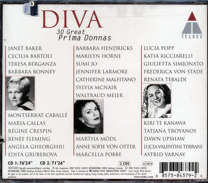 Maria Callas, Renata Tebaldi, Marcella Pobbe, Etc. - Diva: 30 Great Prima Donnas (2xCD) Music CD