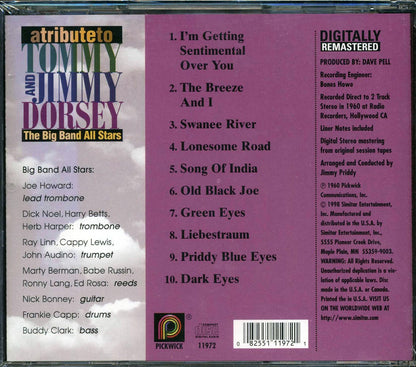 The Big Band All-Stars - A Tribute To Tommy And Jimmy Dorsey Music CD