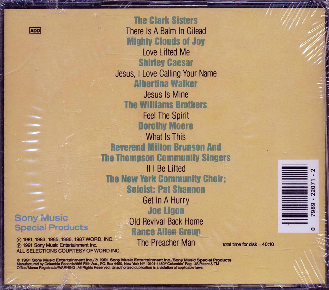 The Clark Sisters, Albertina Walker, Shirley Caesar, Etc. - Feel The Spirit Music CD