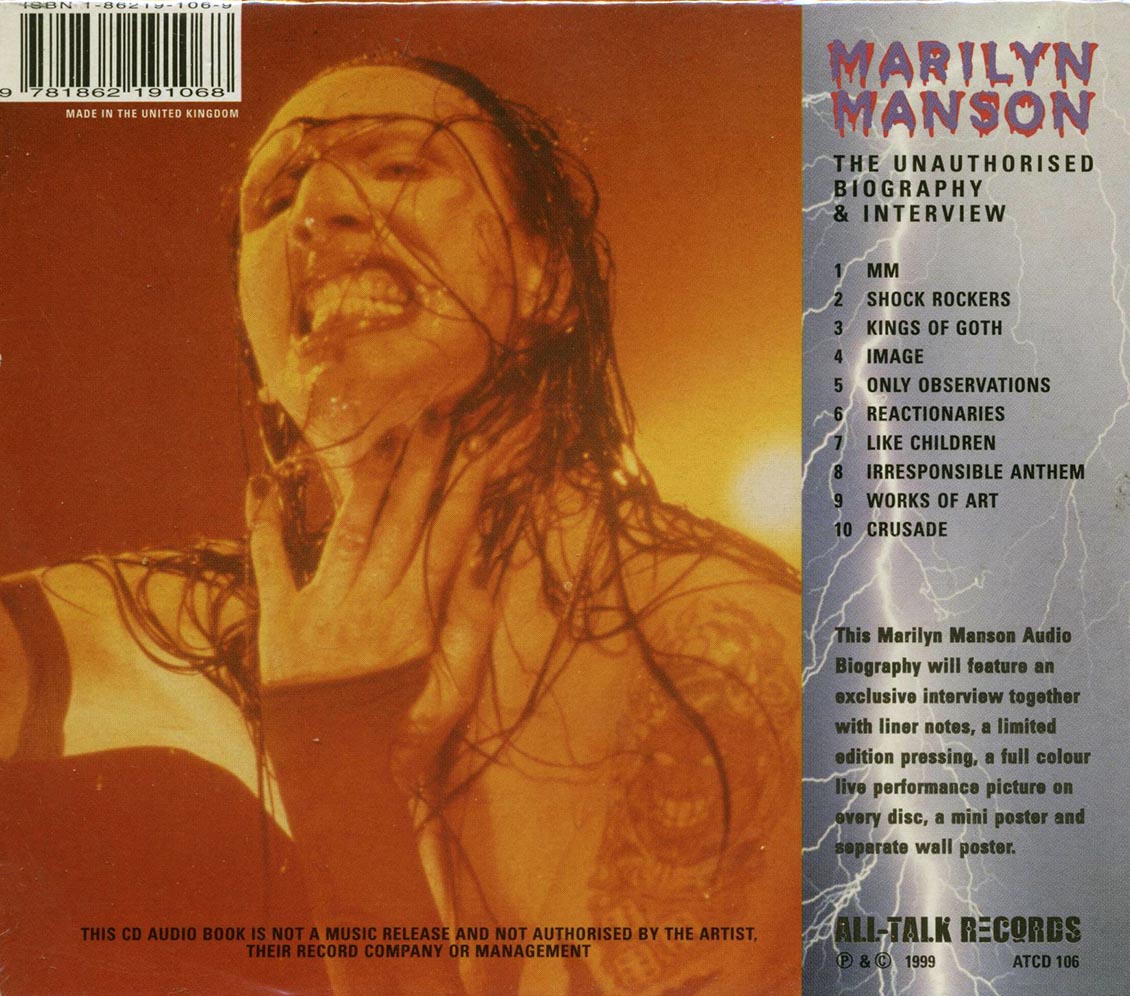Marilyn Manson - The Unauthorised Biography & Interview Music CD
