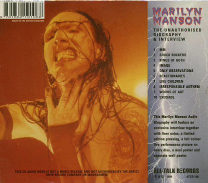 Marilyn Manson - The Unauthorised Biography & Interview Music CD