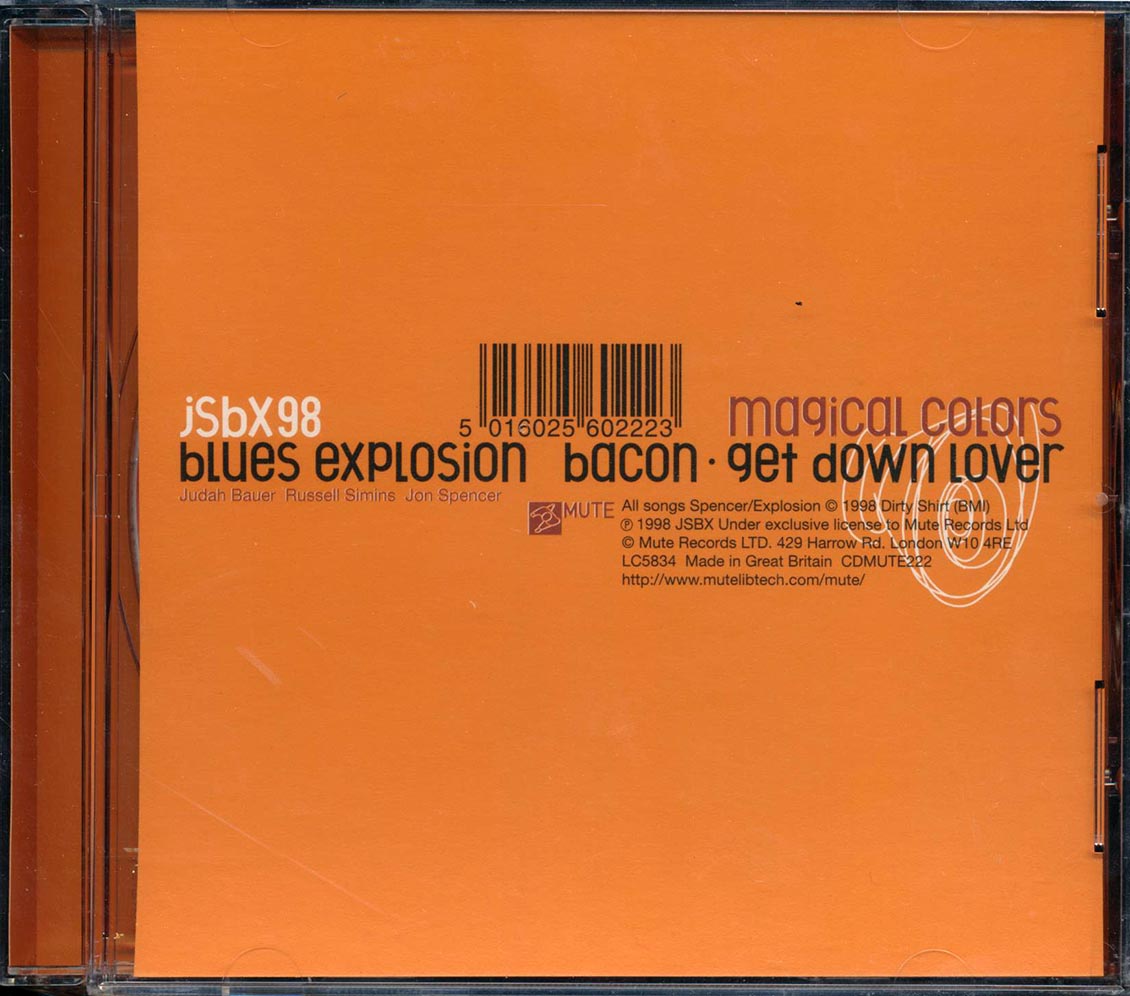 The Jon Spencer Blues Explosion Magical Colors Music CD