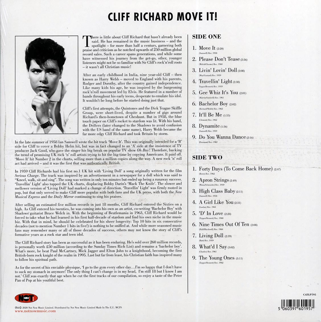 Cliff Richard - Move It! (180g) Vinyl Record