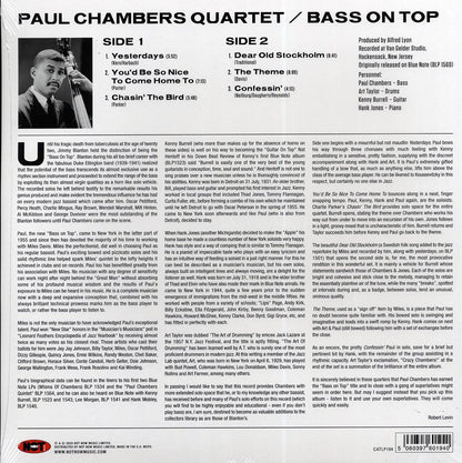 Paul Chamber Quartet - Bass On Top (180g) (remastered) Vinyl Record