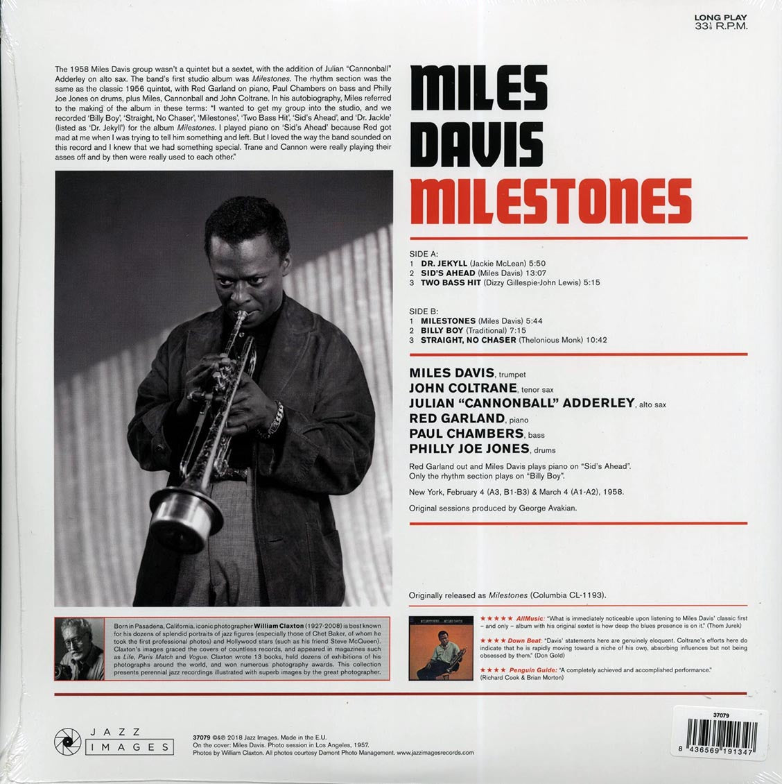 Miles Davis - Milestones (ltd. ed.) (180g) (remastered) Vinyl Record