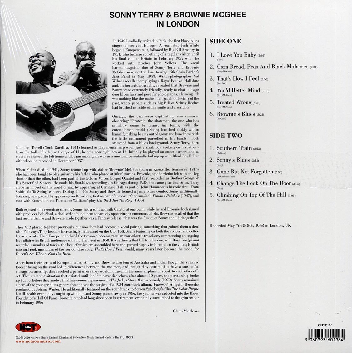 Brownie McGhee, Sonny Terry - In London (180g) Vinyl Record