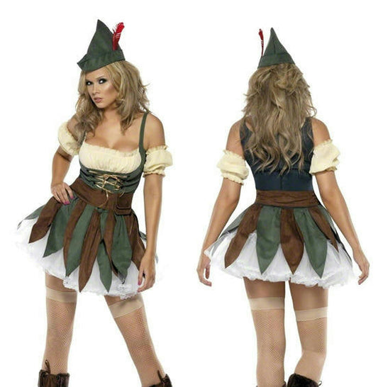 Smiffys Women's Fever Sexy Outlaw Adult Ladies Robin Hood Costume Medium 10-12