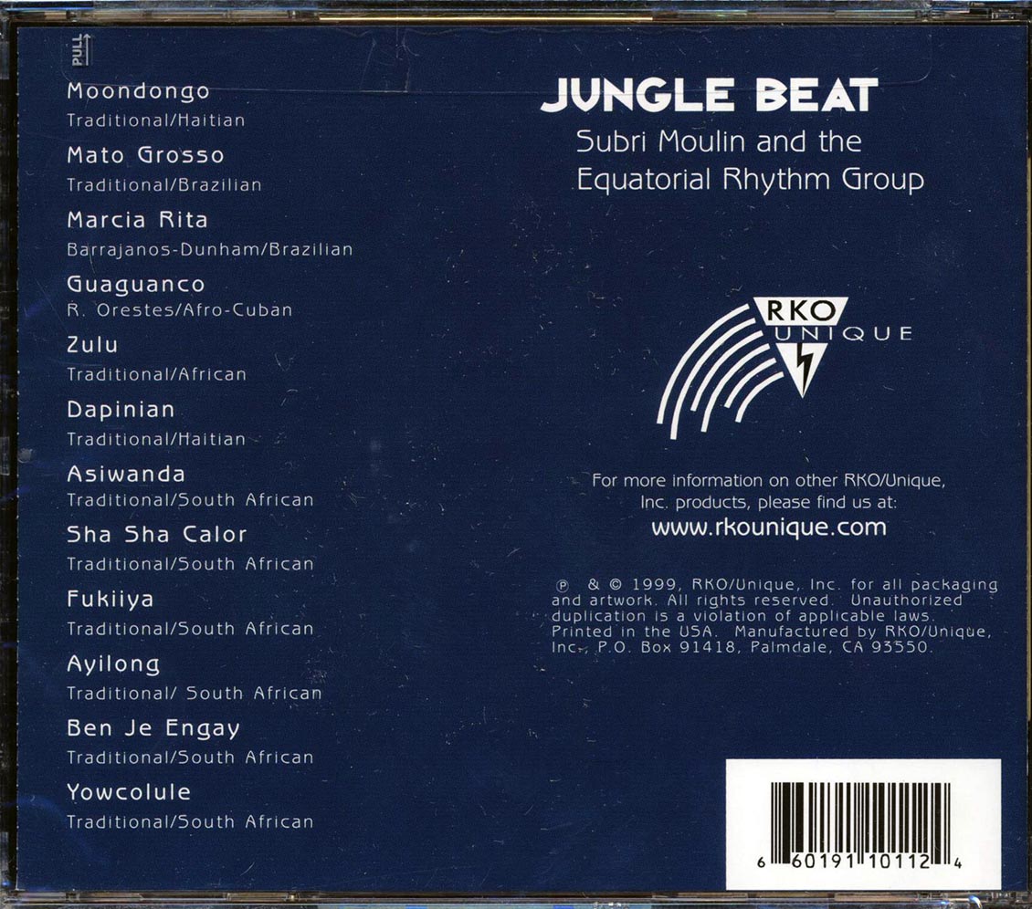 Subri Moulin And His Equatorial Rhythm Group - Jungle Beat Music CD